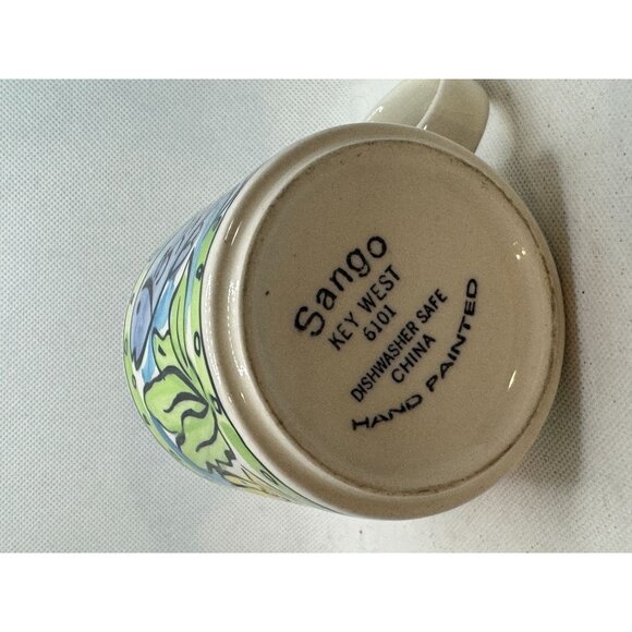 Sango Key West Hand-Painted Ceramic Mug With Colorful Tropical Fish & Starfish D - Picture 2 of 7